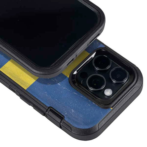 Sweden Flag Distressed Otterbox Defender iPhone Skin